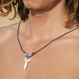large Mako shark tooth necklace 