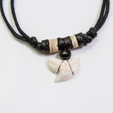 Tiger Shark Tooth Black Necklace For Sale c101