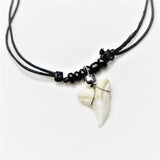 black beads necklace with real shark tooth bulk