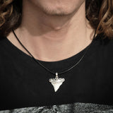 buy silver shark tooth necklace