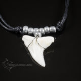 Chrome beaded shark tooth necklace Australia