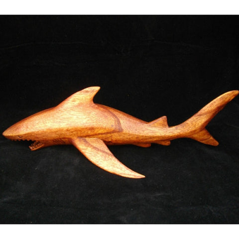 Hand Carved Wooden Shark Large