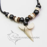 Mako shark teeth coco wooden fish spine segments c113