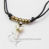 Shark tooth necklace Australian souvenir clear glass c119