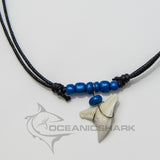 cobalt blue shark tooth necklace oceanicshark