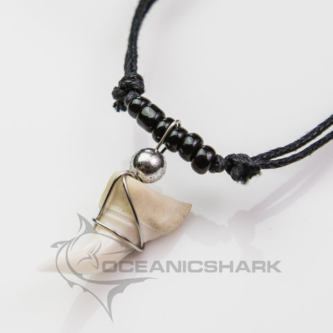 mako shark tooth necklace australia black beads