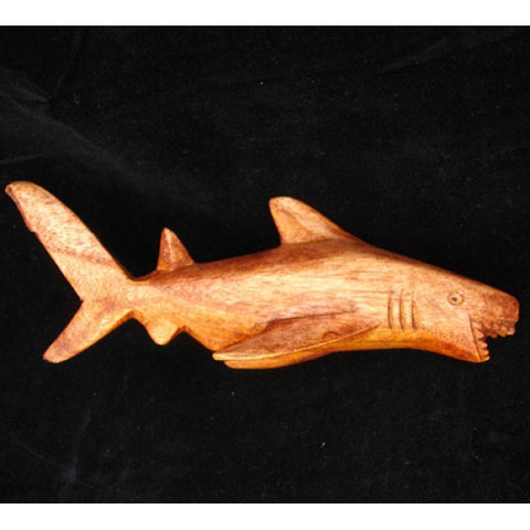 Hand Carved Wooden Shark Small