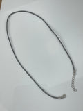 Leather cord choker for silver