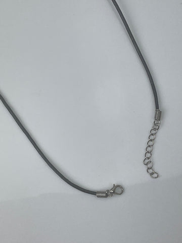 Leather cord choker for silver